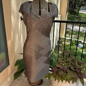 Tadashi Shoji Gray Bandage Dress